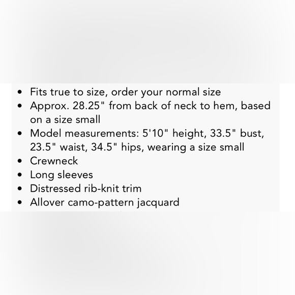 Aqua Cashmere Camo Jacquard Cashmere Sweater - Picture 11 of 11